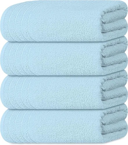 Vista 17 de Tens Towels Paquete de 4 toallas de baño extra grandes de 30 x 60 pulgadas, 100% algodón, más grandes y ligeras, más rápidas de secar, súper suaves
