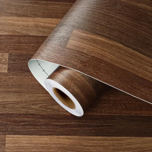 Vista 9 de Papel de contacto marrón oscuro para encimeras, papel de contacto de madera para armarios, tablones de madera extraíbles, papel tapiz de vinilo
