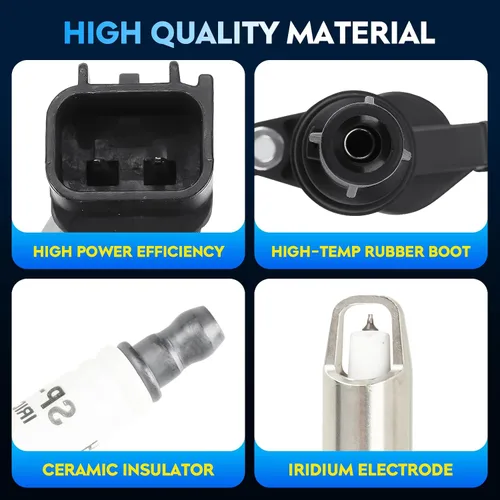 Vista 3 de Paquete de bobinas de encendido + bujías de iridio para Ford Expedition F150 F250 F-350 Lincoln Mark LT Navigator 2004-2008 5.4L V8, sustituye a