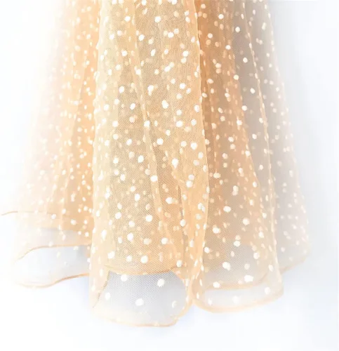 Vista 11 de ECYC Ltd 17.7 x 61 pulgadas, tela de tul de lunares blancos, tela de tul de malla de tul transparente para coser, faldas tutú, velo de novia