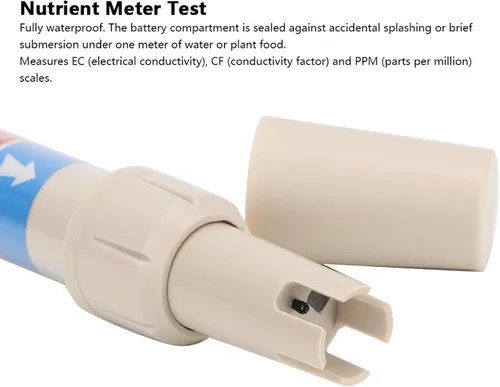 Vista 7 de Varita de porra de nutrientes, lectores hidropónicos PPM, prueba de medidor de nutrientes impermeable Nutra Wand Truncheon Hydroponic EC/PPM/CF