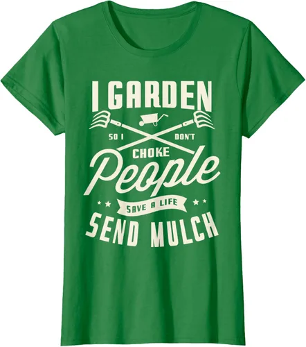 Vista 27 de I garden so I don't choke People save Life spend mulch T-Shirt, Negro