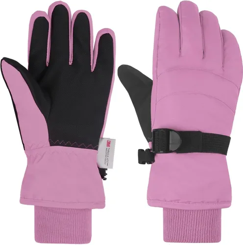 Vista 25 de AMYIPO - Guantes de invierno para niños y niñas, ideales para esquí, nieve, snowboard
