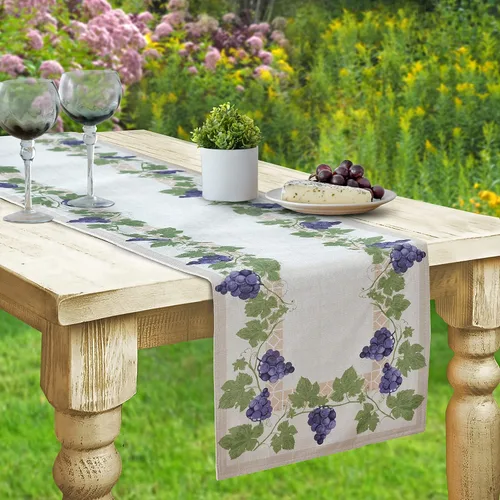 Vista 12 de Home Bargains Plus Mantel cuadrado de tela, 52 x 52 pulgadas, vino de Burdeos Provenza, para interiores y exteriores, resistente a las manchas y al
