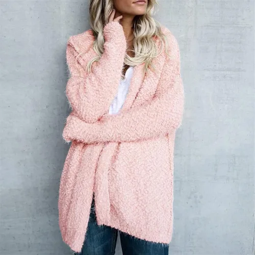 Vista 2 de Light Weight Cardigan Womens Hoodies Oversize Long Cardigan Long Sleeve Loose Sweater Solid Trendy Elegant