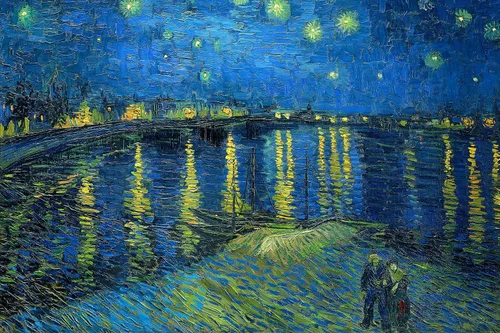 Vista 7 de Anguis Rompecabezas de 1000 Piezas para Adultos - Terraza del Café por la Noche de Vincent Van Gogh - 27.56 x 19.69 Pulgadas - Lino Premium, Cartón