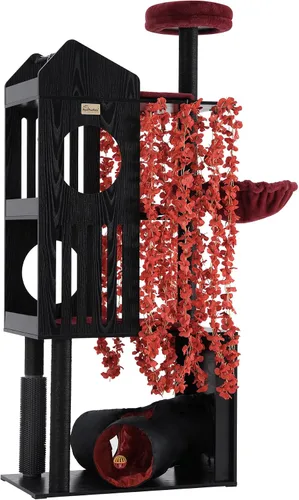 Vista 8 de FourFurPets Árbol Gótico para Gatos, Torre para Gatos de 67" para Gatos de Interior, Árbol para Gatos Maine Coon para Gatos Grandes de 20 libras+