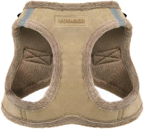Vista 9 de Best Pet Supplies - Arnés para todo clima de malla y felpa, reflectante y antitirones, para perros/gatos pequeños/medianos, cierre de gancho y felpa