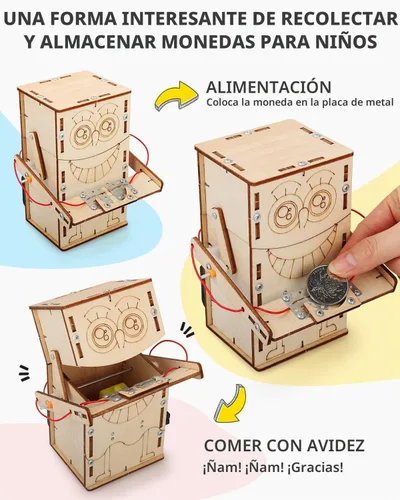 Vista 3 de Poraxy Juego de 4 Kits STEM para Niños de 8-10 10-12 Años, Juguetes para Edades 8-13, Caja de Música, Robot Rompecabezas 3D Proyectos Educativos