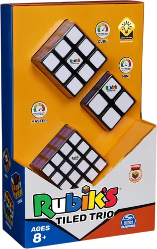 Vista 9 de Rubik's Cubo, paquete de trío de azulejos de 2 x 2, mini cubo 3x3, maestro de 4 x 4, rompecabezas para resolver problemas, rompecabezas clásico a