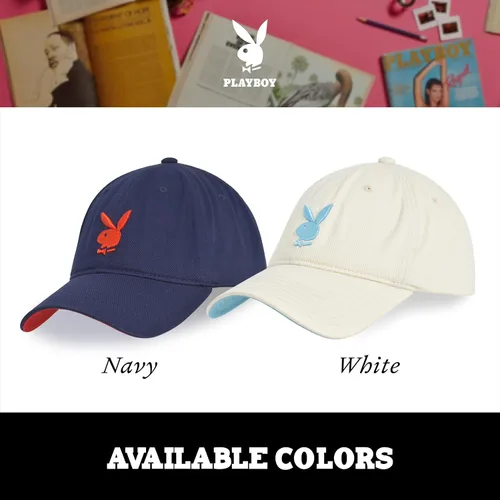 Vista 6 de Concept One Playboy - Gorra de béisbol ajustable de sarga de algodón con ala curvada