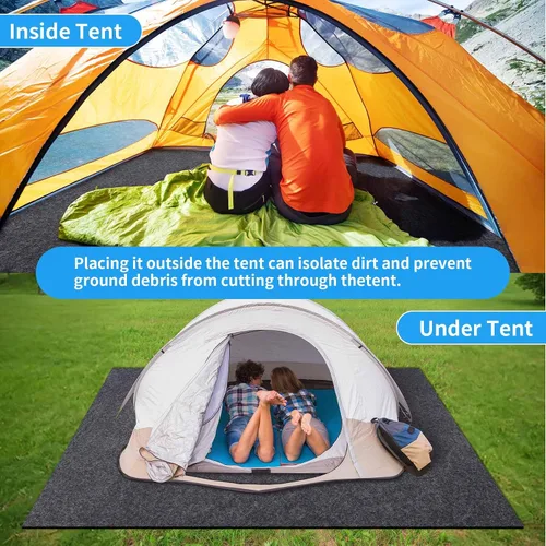 Vista 7 de Alfombra de Carpa para Acampar, Alfombra Impermeable para Tienda Interior/Exterior, Forro Protector Impermeable que te Mantiene Caliente y Seco