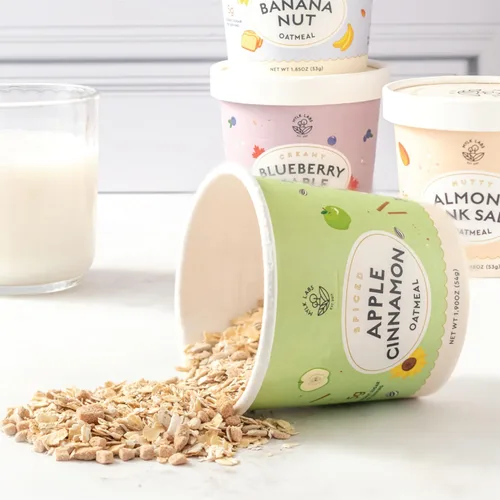 Vista 10 de Mylk Labs - Avena instantánea – Manzana – Sin nueces, sin gluten, alta fibra, alto en proteínas, desayuno bajo en azúcar, paquete de 6