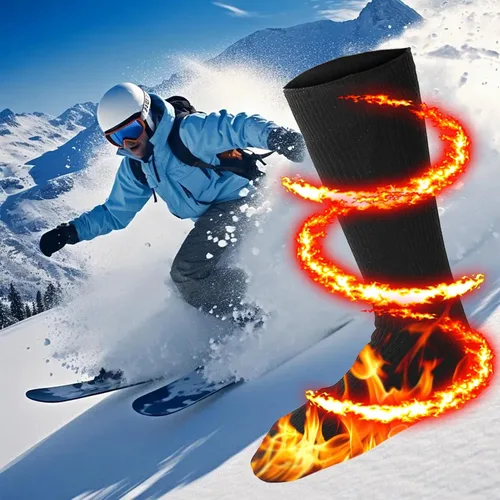Vista 4 de Electric Heated Socks for Men Women, Battery Operated Washable Thermal Socks Winter Warm Socks for Outdoors Work Fishing Hunting Skiing Cycling