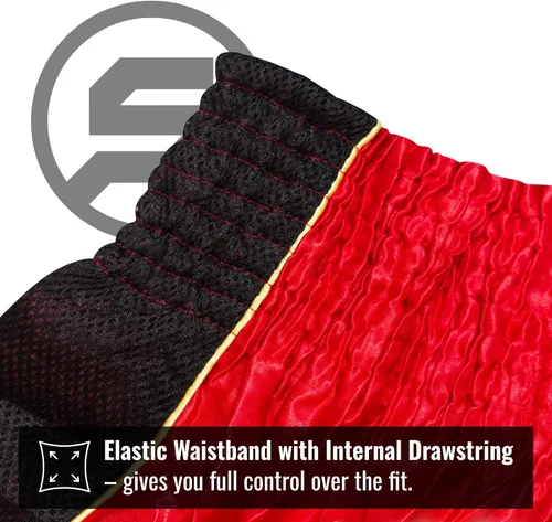 Vista 4 de Pantalones cortos clásicos de Muay Thai para hombres y mujeres, boxeo, kickboxing, alto grado, artes marciales mixtas, ropa de entrenamiento