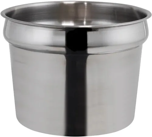 Vista 7 de TrueCraftware - Cubierta de acero inoxidable de 2.5 cuartos de galón con muescas para sartén para calentador de sopa, sopa Chafer, mesa de vapor