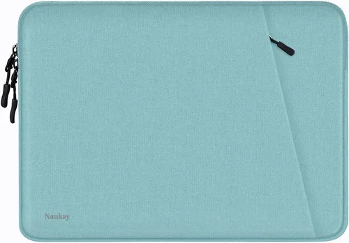 Vista 8 de Funda para laptop de 13.3 pulgadas, a prueba de golpes, funda protectora para computadora con bolsillo para accesorios, bolsa para laptop compatible