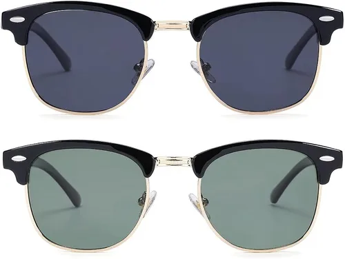 Vista 10 de Pro Acme Gafas de sol polarizadas semi sin montura con protección UV 400 para mujeres y hombres