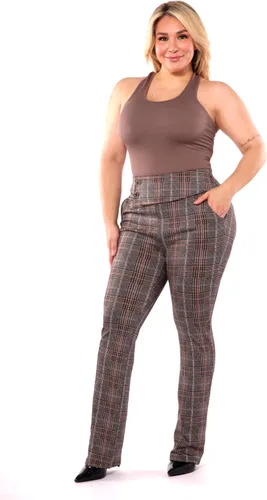 Vista 6 de ShoSho Pantalones ajustados de talla grande para mujer, pantalones ajustados de meter