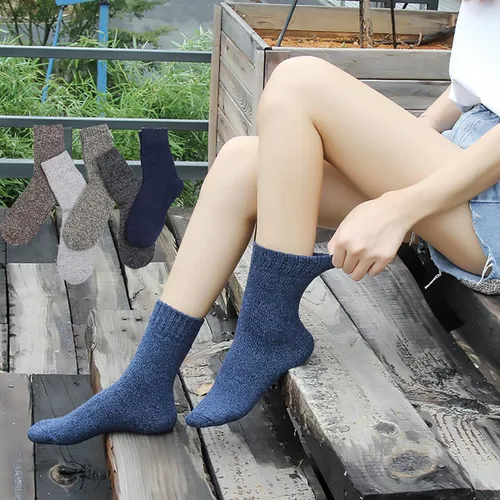 Vista 6 de YQHMT Calcetines de lana para mujer, regalos de invierno, cálidos, gruesos, térmicos, vintage, suaves, calcetines para calcetines, regalo de Navidad