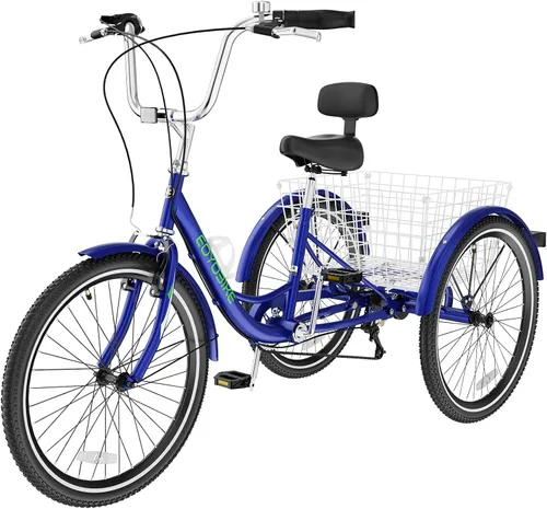 Vista 16 de LILYPELLE Adult Tricycle 7 Speed, 3 Wheel Bike Adult, 20/24/26 inch Wheels Cruiser Bikes with Cargo Basket for Seniors, Women, Men