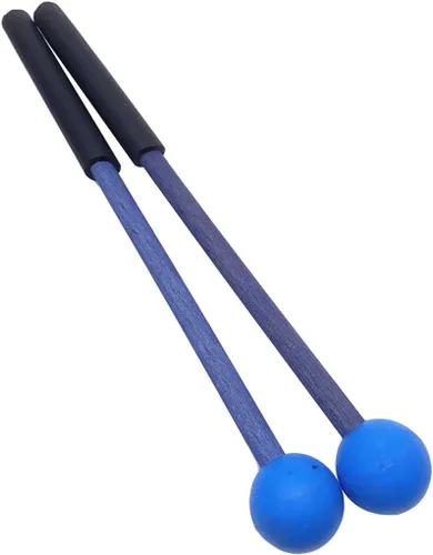 Vista 7 de 1 par de palitos de xilófono de goma de 9 pulgadas, mazos de percusión para Glockenspiel, xilófono, timbre, madera y campanas (negro)