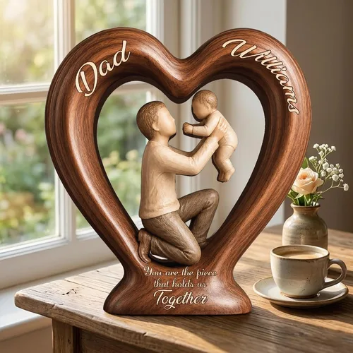 Vista 12 de Regalos personalizados de béisbol con texto en inglés «We Caught the Best Dad», regalos para el Día del Padre de parte del hijo, marco de madera