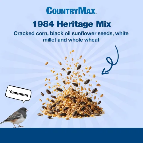 Vista 4 de CountryMax Mezcla de semillas de pájaro Heritage Mix de 7 LB 1984 1984 Mix