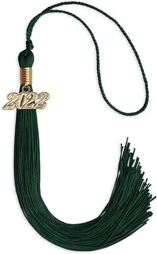Vista 127 de Endea Graduation - Borla de un solo color con fecha dorada (Oro Antiguo, 2020)