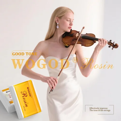Vista 7 de WOGOD Juego de colofonia profesional (50 piezas) - para violín/viola/violonchelo/contrabajo/erhu Antideslizante, tono rico, bajo polvo, duradero