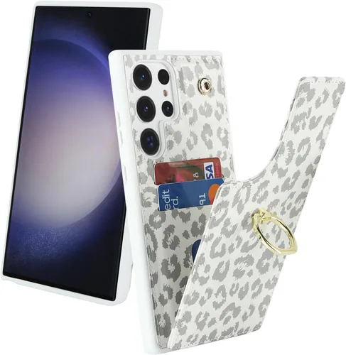 Vista 37 de Lipvina Funda para Samsung Galaxy A03s con tarjetero, Galaxy A03s Funda tipo cartera para mujer, tarjetero de crédito, soporte de anillo, fundas