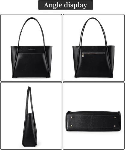 Vista 8 de Blofinche Carteras de Cuero Genuino para Mujeres Bolso Tote Grande de Hombro Bolso Vintage Real Grace para Trabajo Damas Laptop Viaje