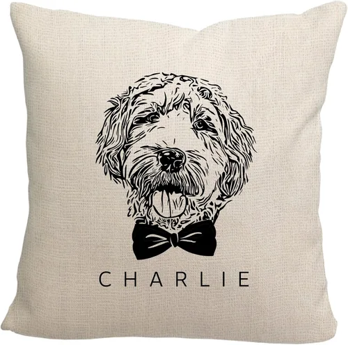 Vista 15 de Pattern Pop - Almohada personalizada con arco y garabatos - Funda de almohada - Almohada decorativa para perro - Funda de almohada cuadrada de 18 x