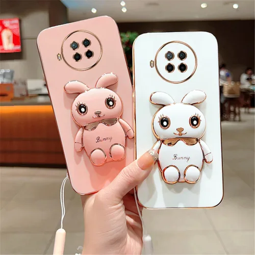 Vista 2 de Funda compatible con Redmi Note 9 Pro Funda de teléfono TPU Silicona Soporte galvanizado Suave Durable Caída Protección a prueba de golpes para 7