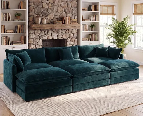 Vista 88 de 76.7" Cloud Couch for Living Room, Deep Seat Loveseat Sofa, Beige Breathable Chenille, 2-Seats Couch for Apartment Small Spaces, Pocket Spring
