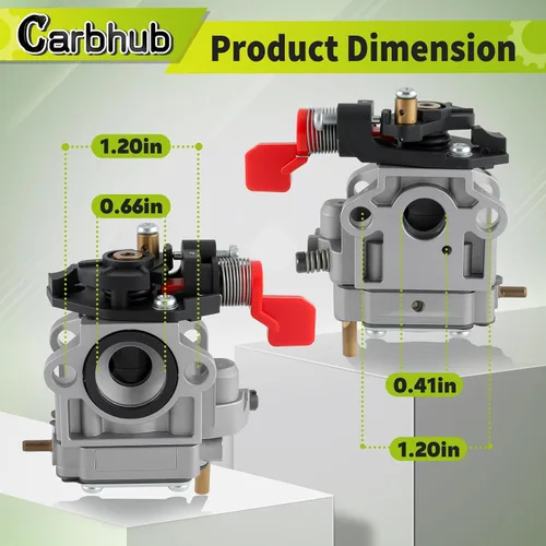 Vista 4 de Carbhub 308028004 Carburador para Homelite Ryobi UT-08072 UT-08572 UT-08572-A UT-08042 UT-08542 UT-08542-A UT-08542-B UT-08012 UT-08512 UT-085 12-A