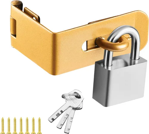 Vista 9 de Pestillo de puerta con cerrojo, cerrojo de puerta de 90 grados de acero inoxidable sólido 304 para archivo, cerrojo de puerta de cobertizo extra