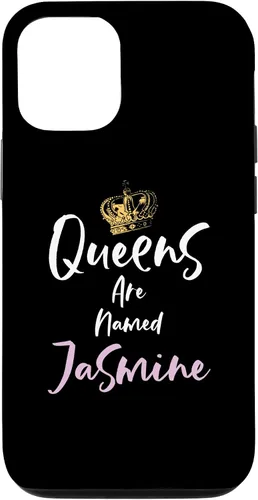 Vista 28 de Jasmine Name Queen - Carcasa para iPhone 17, color rosa y negro