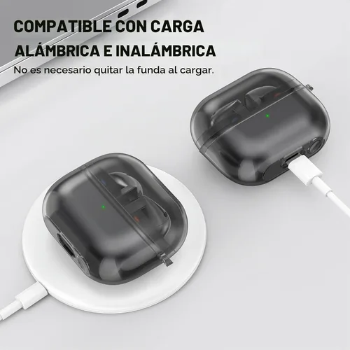 Vista 5 de AhaStyle - Carcasa transparente para Samsung Galaxy Buds 3 FE/Galaxy Buds3 Pro/Buds 3