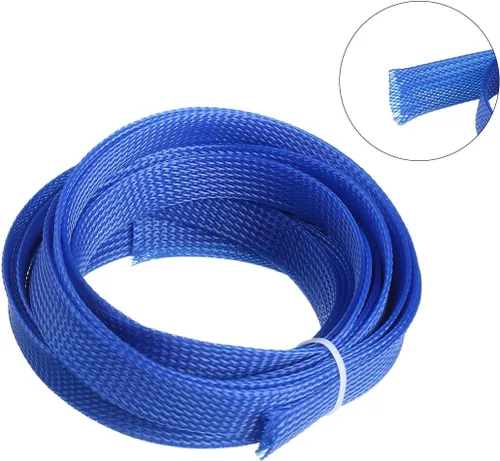 Vista 7 de Othmro Funda de cable trenzado expandible de PET de 16.4 pies, protector de cable flexible de 11/16 pulgadas, funda de organización de cables