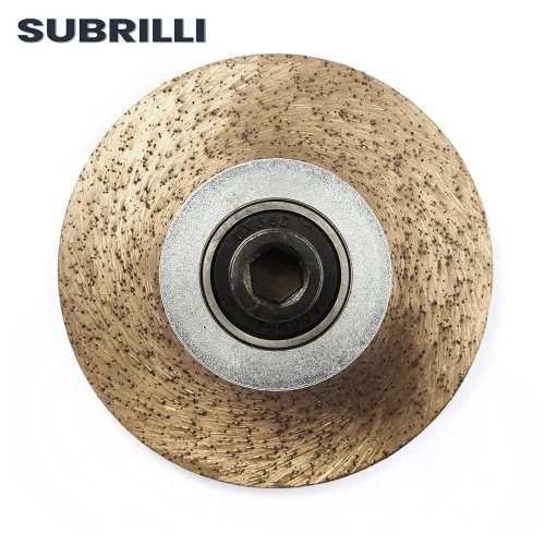 Vista 4 de B20 3/4 "Diamond Hand Profiler Router Bit Perfil Rueda Demi Bullnose Half Bullnose Roundover con rosca M10 para granito concreto mármol encimera