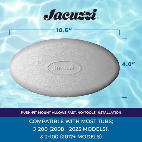 Vista 3 de Jacuzzi 2472-824 - Reemplazo de montaje trasero de inserto de almohada J-300 2014-2025 Headrest Assembly, Includes Insert And Mount, Uv-Resistant