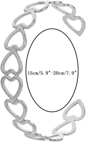 Vista 4 de Eksesriy Pulseras para mujer con corazón abierto para niñas