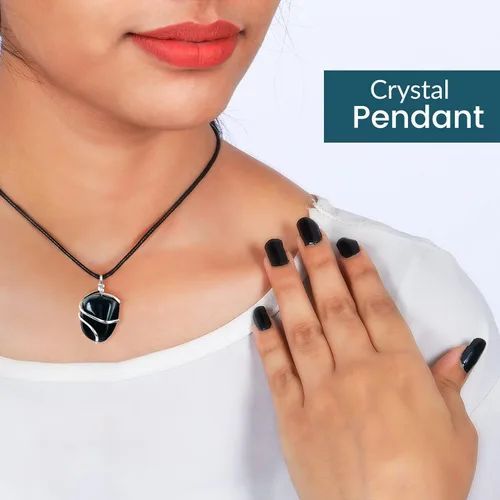 Vista 96 de PYOR Collar con colgante curativo de Reiki de cristal, gemas de buena suerte, prosperidad, riqueza, piedras preciosas naturales, collares de buena