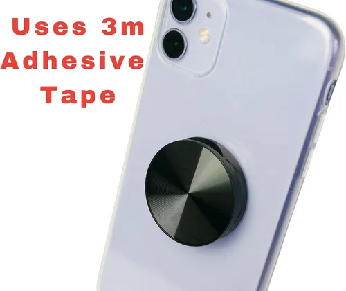 Vista 7 de Soporte de agarre de teléfono para iPhone y Samsung. Soporte de teléfono para enchufe de teléfono de escritorio (negro)