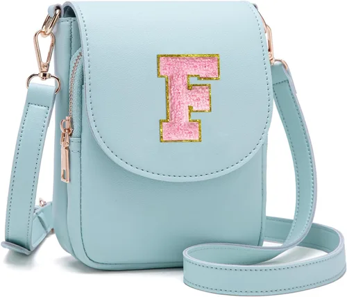 Vista 124 de Viverte Bolso Cruzado para Niñas Adolescentes Pequeñas, Bolso Inicial para Celular, Pequeña Cartera para Niños Pequeños, Bolso de Cuero con Tres