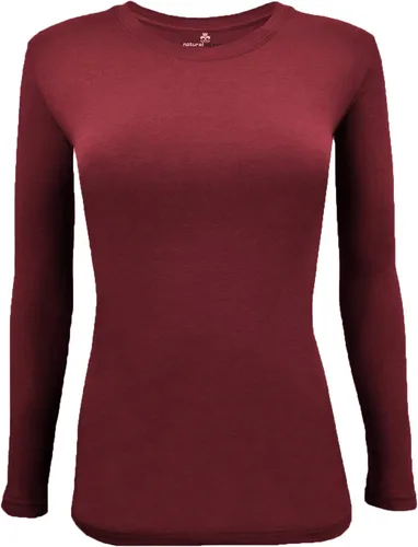 Vista 117 de Natural Uniforms Camiseta Under Scrub para mujer, cuello redondo, manga larga, paquete de 3, paquete múltiple de 3