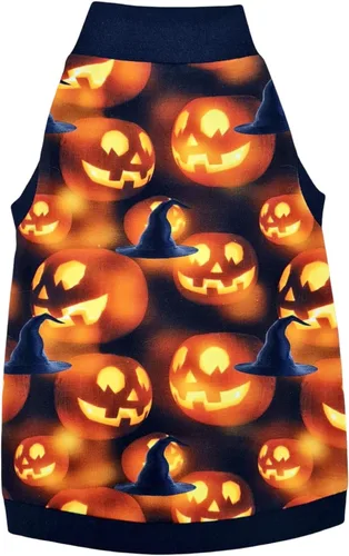 Vista 7 de Camiseta de gato sin pelo Luciano's Halloween para Sphynx y gato desnudo (XS)