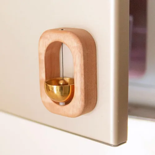 Vista 7 de Shopkeepers Campana para apertura de puerta, timbre magnético para negocios, adornos únicos y decoración colgante para enty, calcomanía