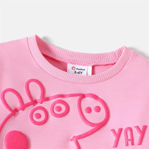 Vista 3 de Peppa Camiseta de manga larga con estampado de personaje de cerdo para niña pequeña